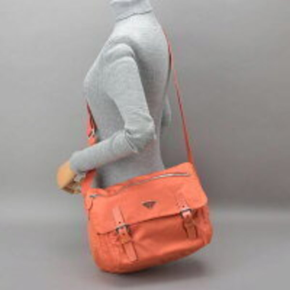 Prada shoulder bag messenger orange Tessuto nylon leather - Picture 5 of 6